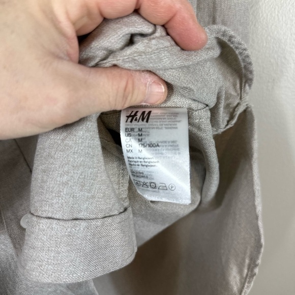 H & M medium 21-1/2 p2p high low f 28” b 30-1/2” like new beige - Picture 5 of 7